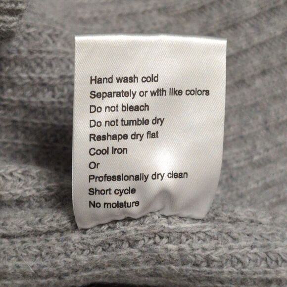 Giasone Gray Half Zip Color Block Ribbed Knit Wool Blend Sweater Mens Size M - Picture 6 of 7